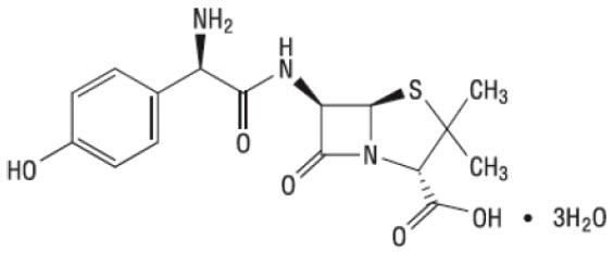 amoxicillin trihydrate structural formula image