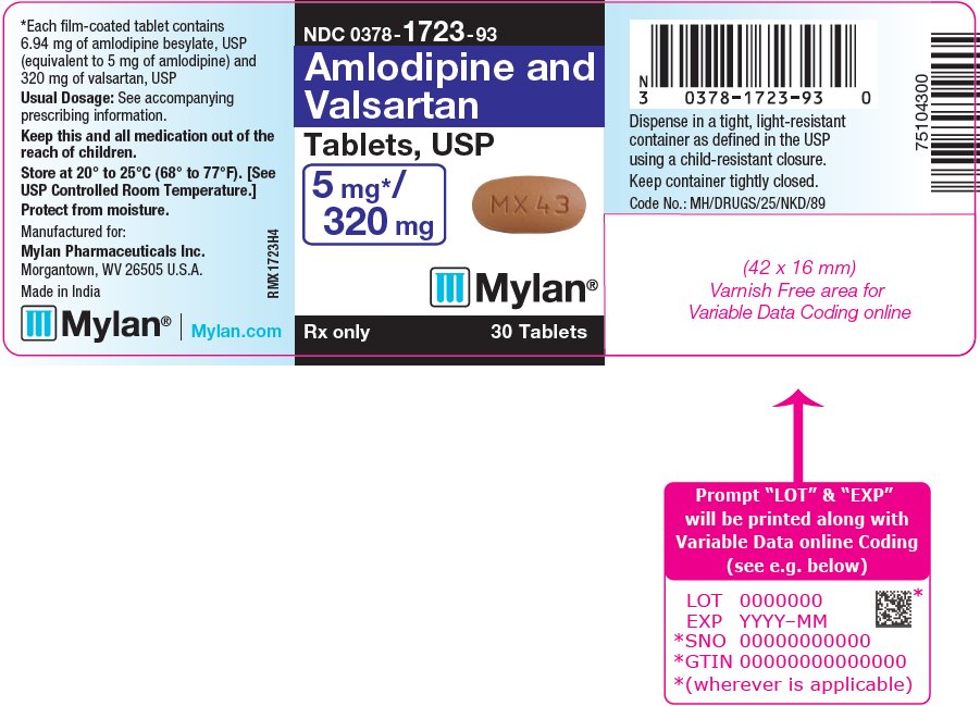 Amlodipine and Valsartan Tablets 5 mg/320 mg Bottle Label