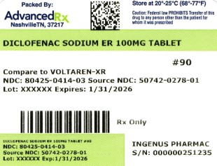 Diclofenac Sodium ER 100mg #60