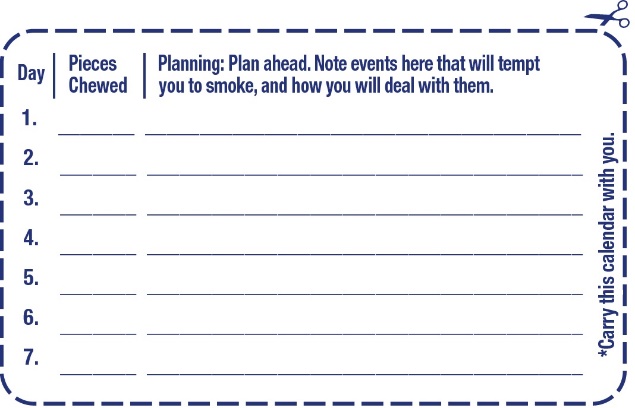 planning ahead card