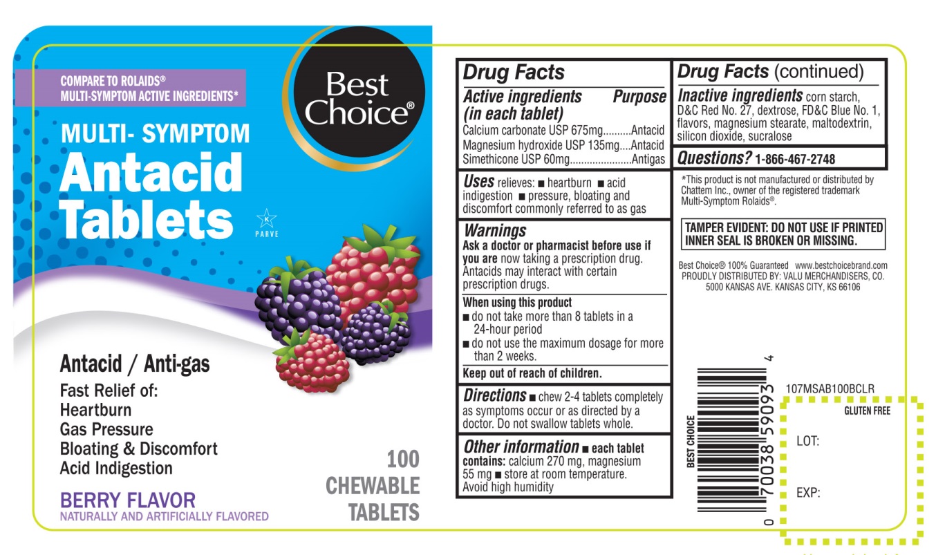 Best Choice Antacid Tablets Berry Flavor