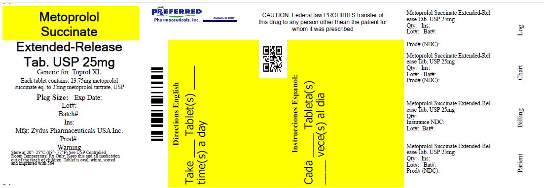 Metoprolol Succinate Extended-Release Tab USP 25mg