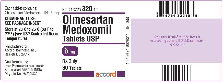 Olmesartan Medoxomil Tablets – 5 mg 90 Bottle Label