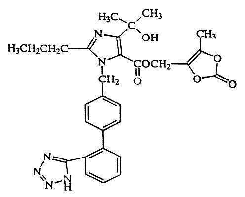 Structural formula for olmesartan medoxomil