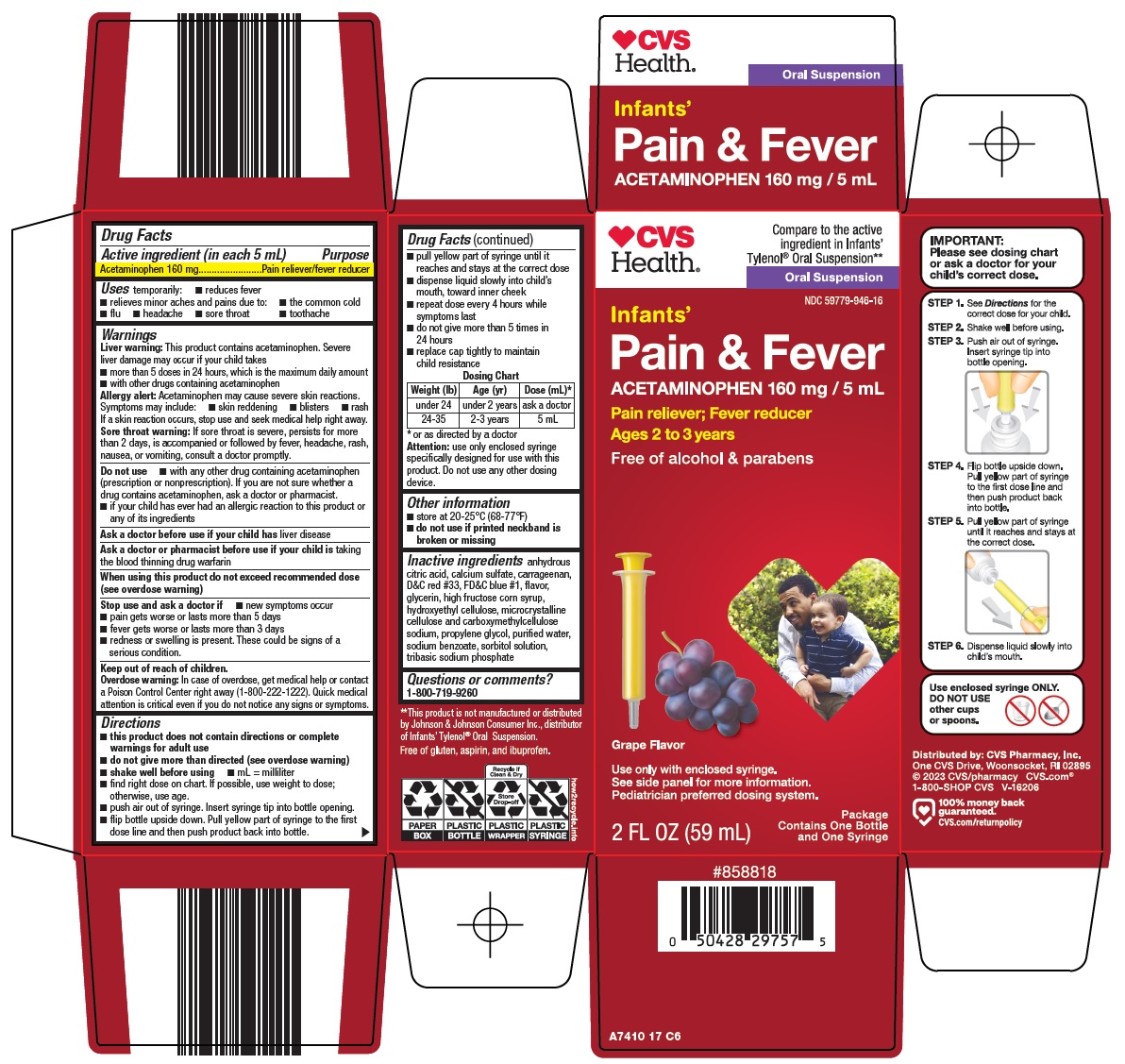 CVS Pharmacy, Inc. Infants' Pain & Fever Drug Facts