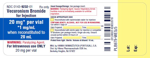 20 mg vial label