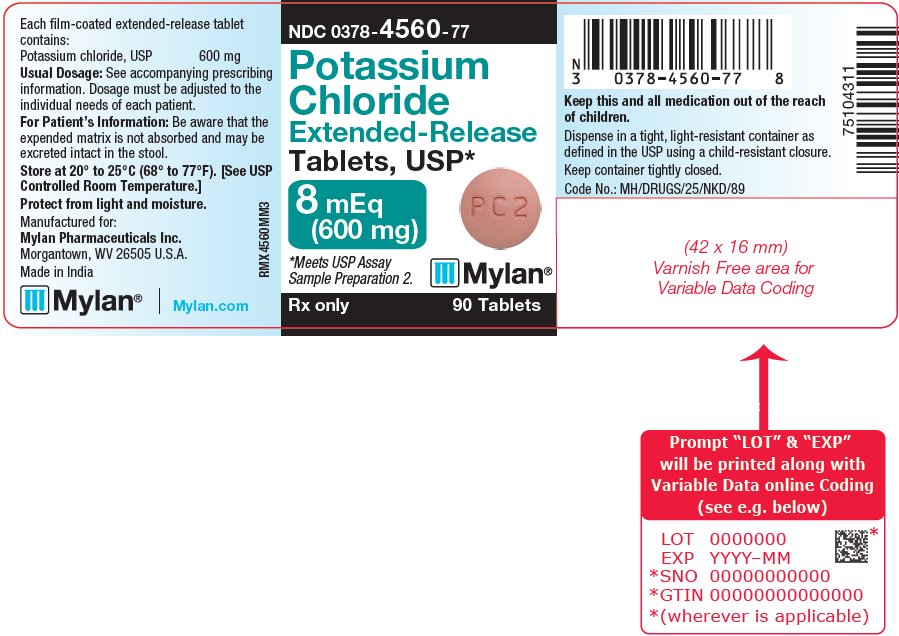 Potassium Chloride Extended-Release Tablets, USP 8mEq Bottle Label