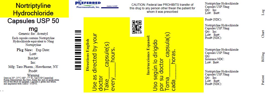 Nortriptyline Hydrochloride Capsules USP 50mg