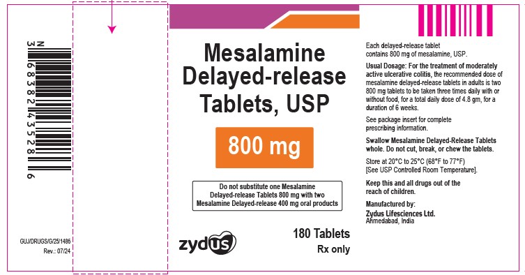 Mesalamine Delayed-release Tablets USP, 800 mg