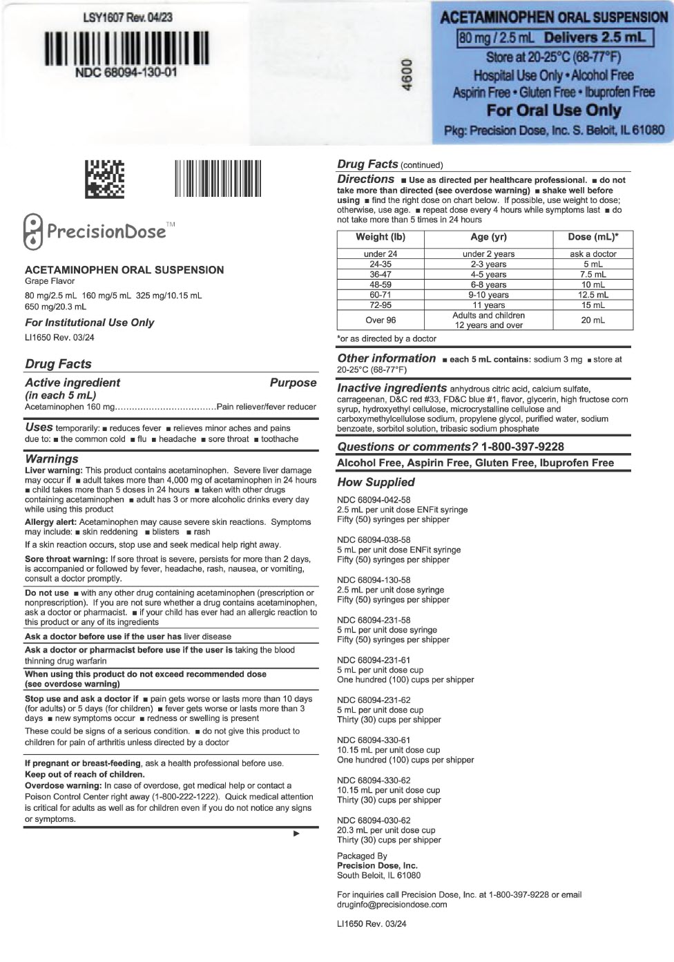 PRINCIPAL DISPLAY PANEL - 2.5 mL Syringe Label