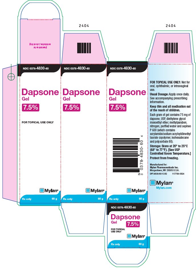 Dapsone Gel 7.5% Carton Label