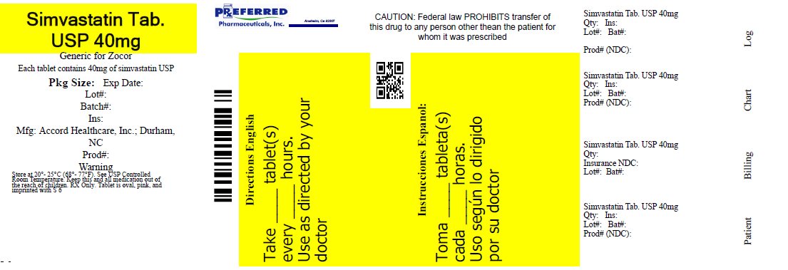 Simvastatin Tab USP 40mg