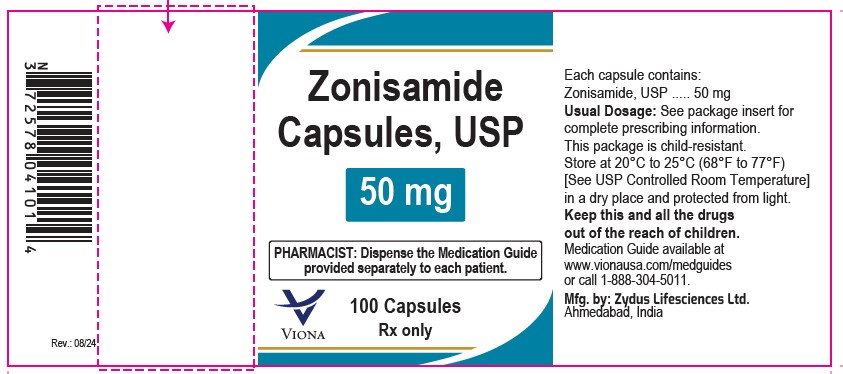 Zonisamide Capsules, 50 mg