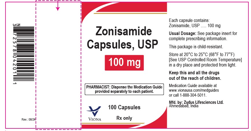 Zonisamide Capsules, 100 mg