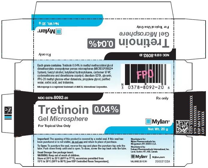 Tretinoin Gel Microsphere 0.04% Carton Label