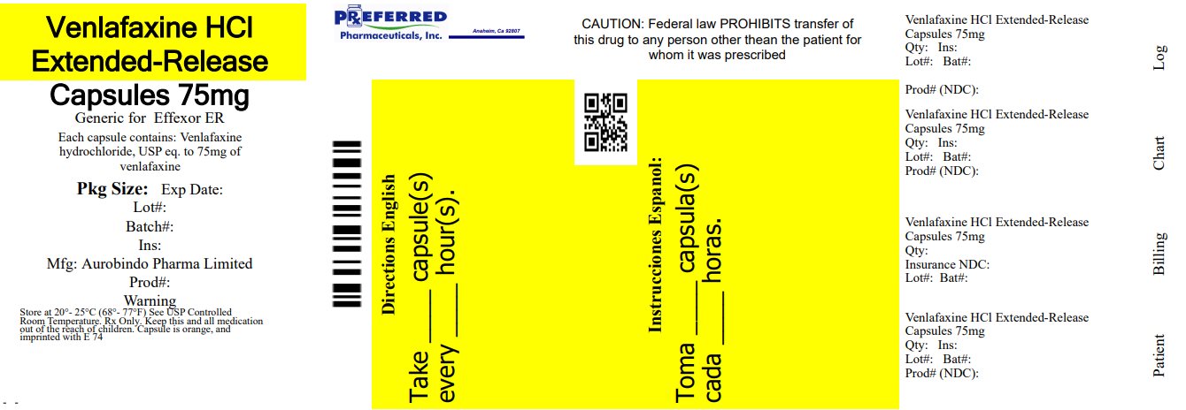 Venlafaxine HCl Extended-Release Capsules 75mg