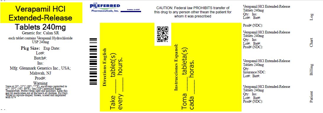 Verapamil HCl Extended-Release Tablets 240mg