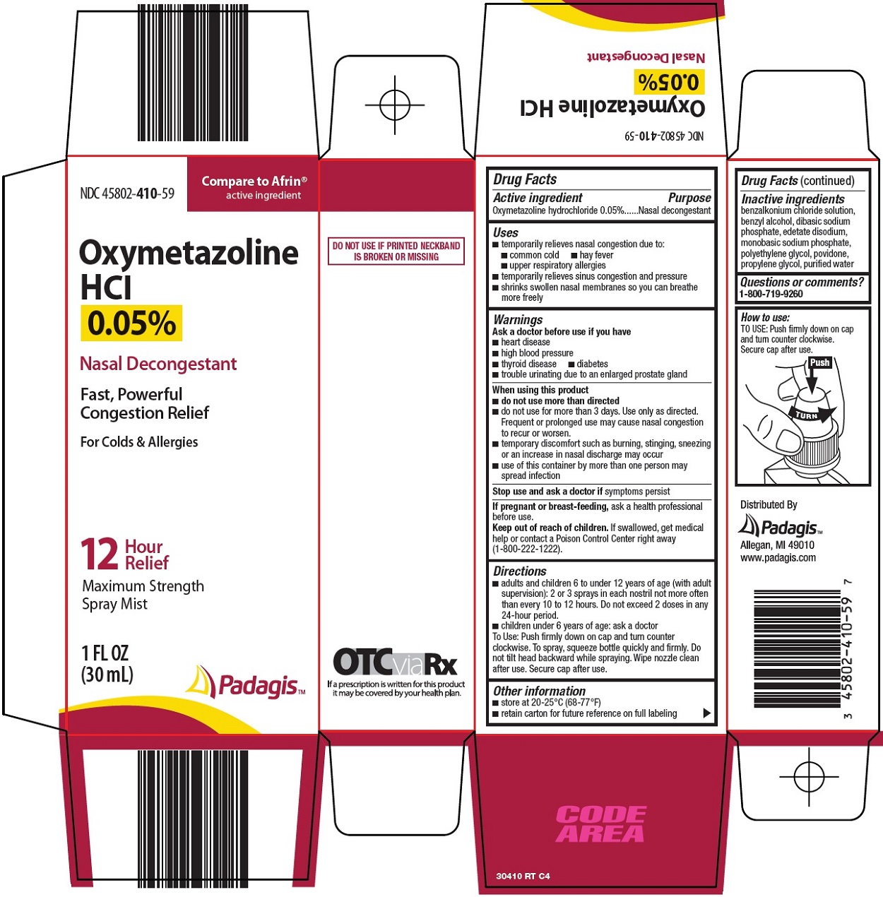 Oxymetazoline HCl 0.05% Carton