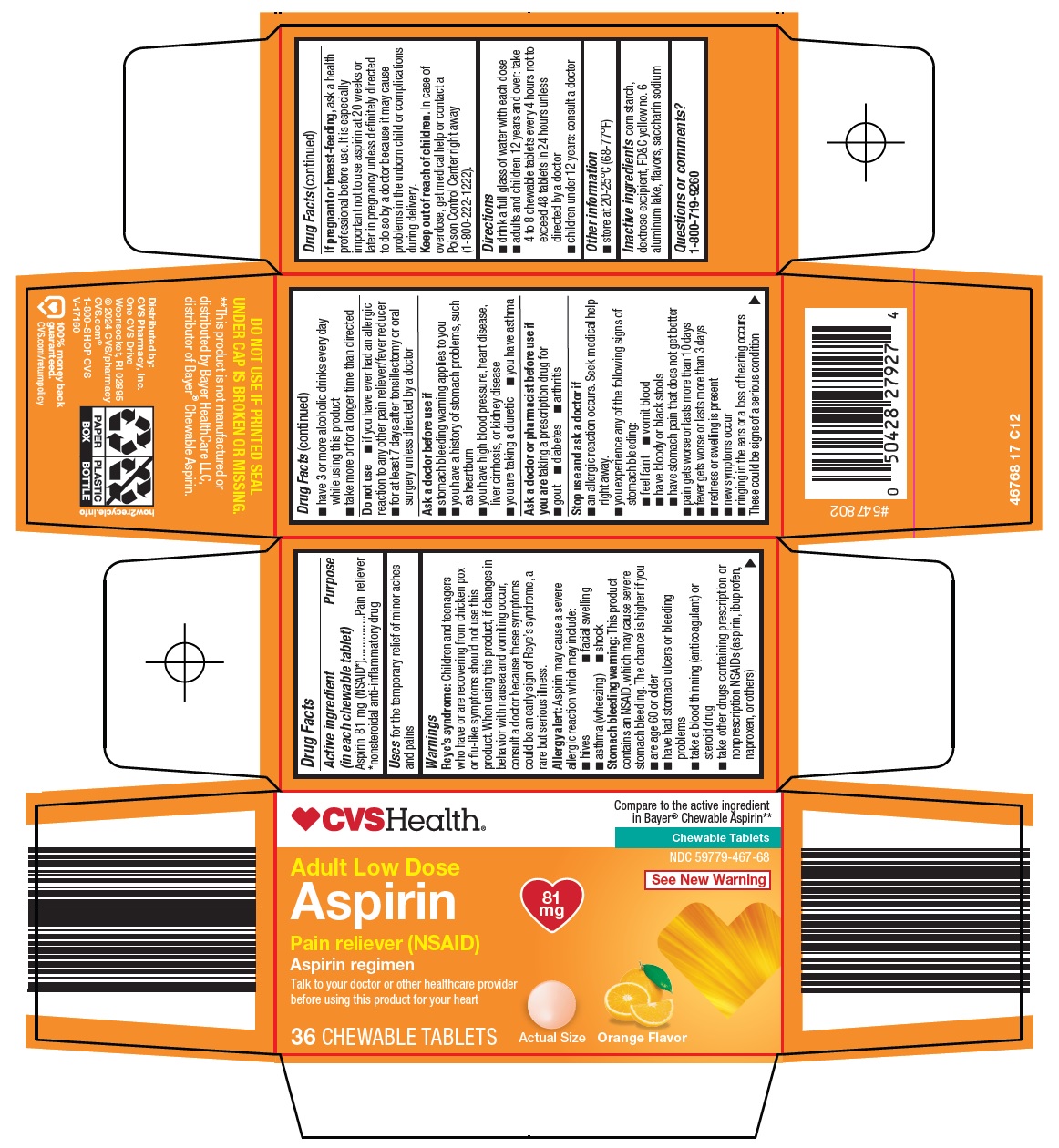 CHEWABLE ASPIRIN ORANGE CARTON IMAGE