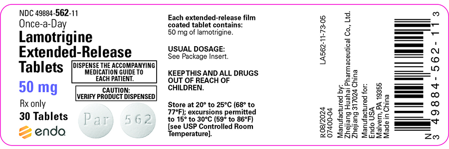 This is an image of Lamotrigine Extended-Release Tablets 50 mg 30 tablets.