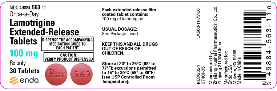 This is an image of Lamotrigine Extended-Release Tablets 100 mg 30 tablets.