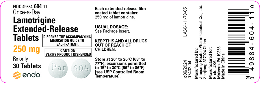 This is an image of Lamotrigine Extended-Release Tablets 250 mg 30 tablets.