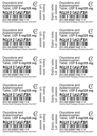 5 mg/325 mg Oxycodone and Acetaminophen Tablet Blister