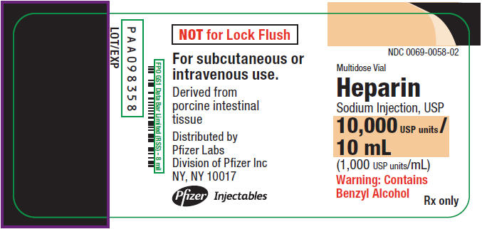 PRINCIPAL DISPLAY PANEL - 10,000 USP units/10 mL Multidose Vial Label