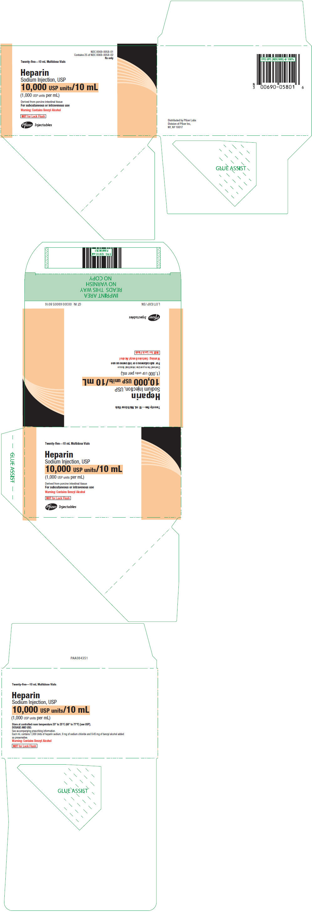 PRINCIPAL DISPLAY PANEL - 10,000 USP units/10 mL Multidose Vial Carton