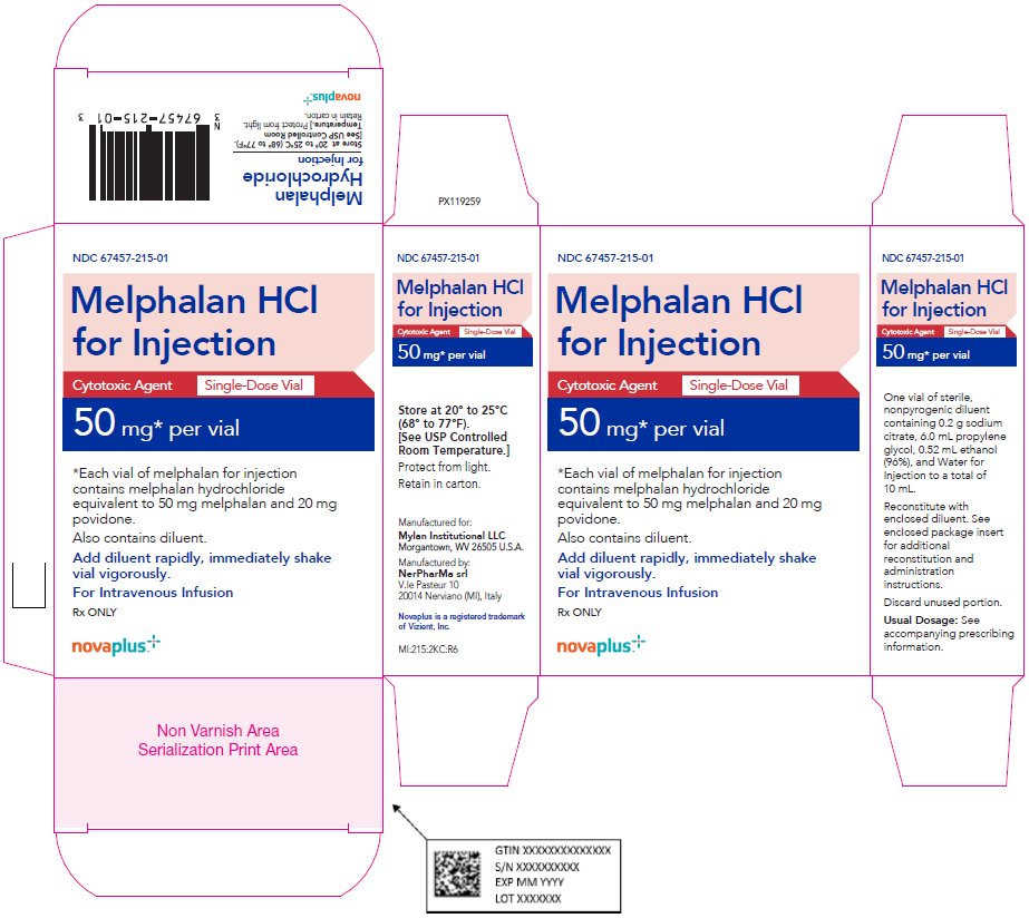 Melphalan Hydrochloride for Injection 50 mg per vial Carton Label