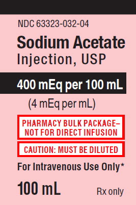 PACKAGE LABEL - PRINCIPAL DISPLAY – Sodium Acetate 400 mEq per 100 mL Vial Label
