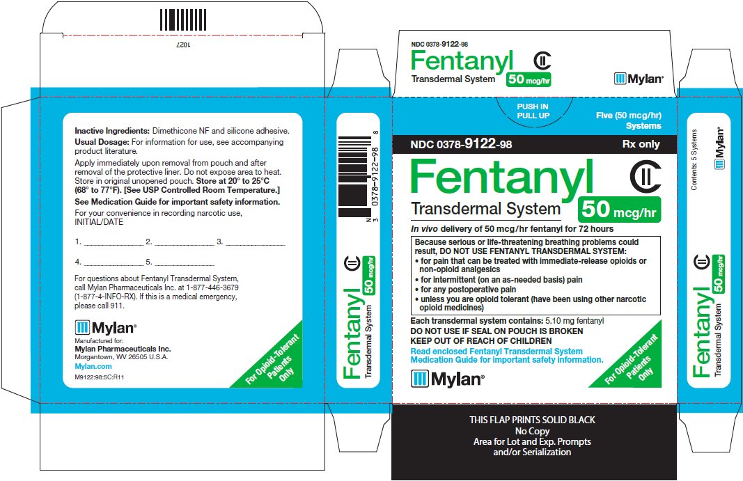 Fentanyl Transdermal System 50 mcg/hr Carton Label