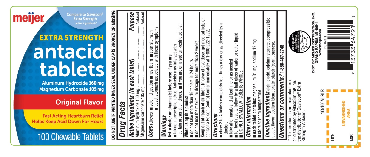 meijer extra strength antacid 100 chewable tablets