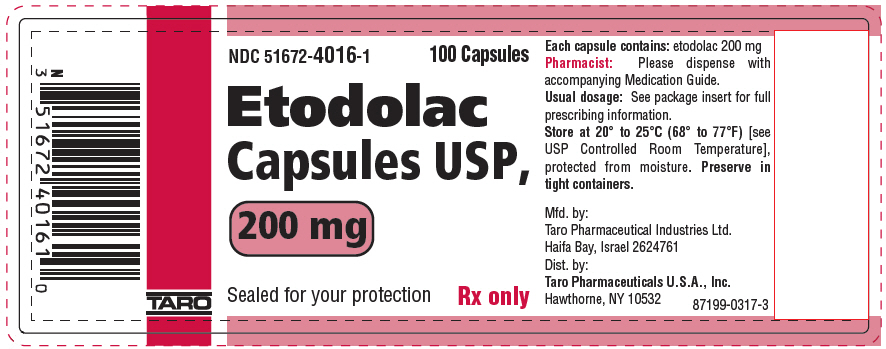 Principal Display Panel - 200 mg Capsule Bottle Label