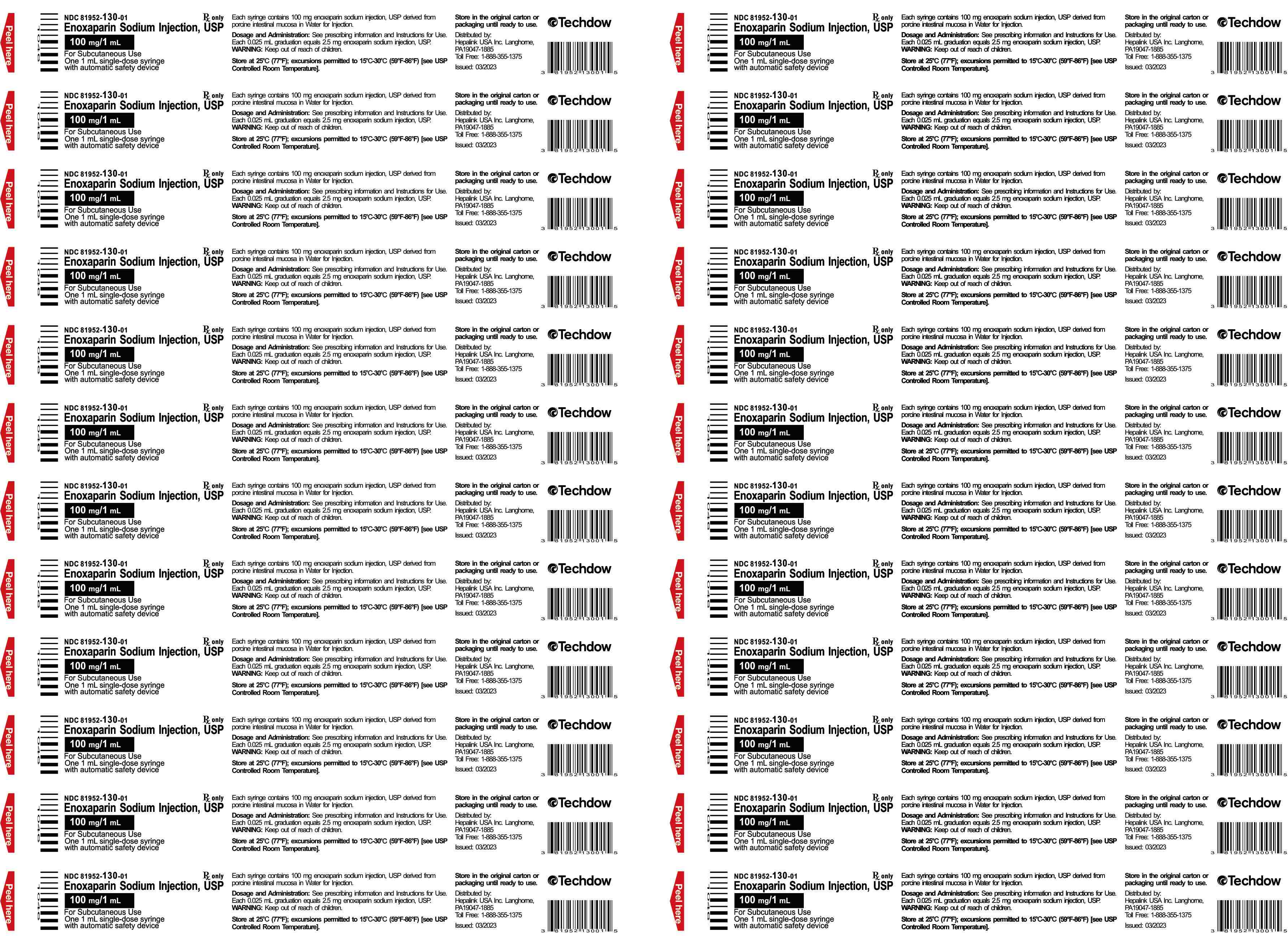 100mg blister label