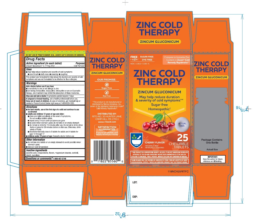 Rite Aid Zinc Cold Therapy Zincum Gluconicum 25 Chewable Tablets