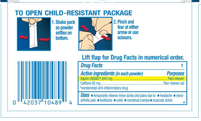 PRINCIPAL DISPLAY PANEL
BC® cherry
FAST PAIN RELIEF
ASPIRIN (NSAID) – PAIN RELIEVER ● FEVER REDUCER
CAFFEINE – PAIN RELIEVER AID
24 POWDERS
