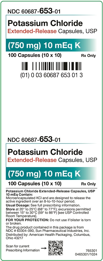 750 mg Potassium Chloride ER Capsules Carton - 100UD