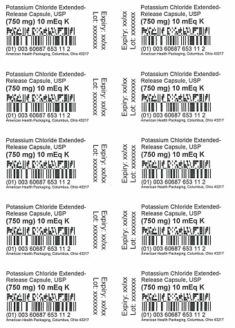 750 mg Potassium Chloride ER Capsule Blister