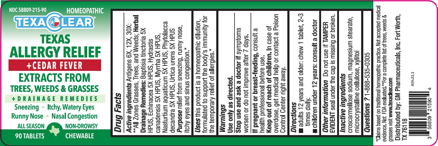 TexaClear Homeopathic Tablet Label