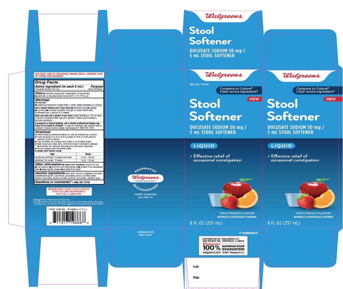 Walgreens Stool Softner DOCUSATE SODIUM