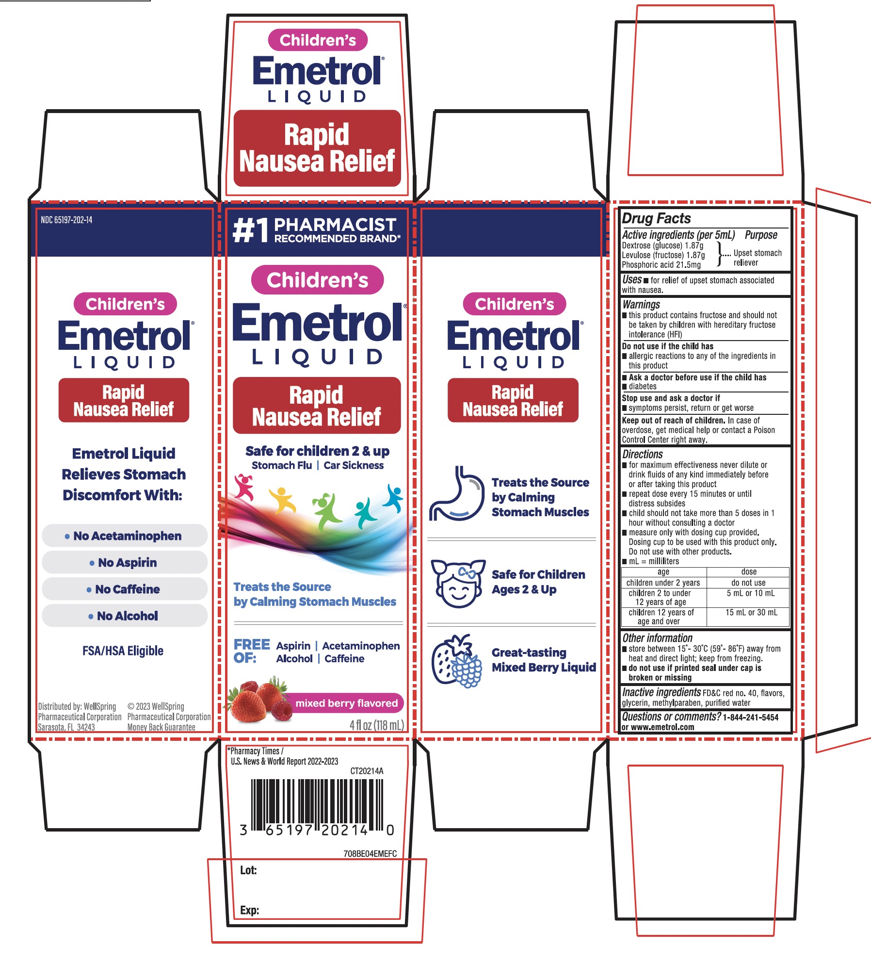 Carton Emetrol Children's Liquid Mixed Berry