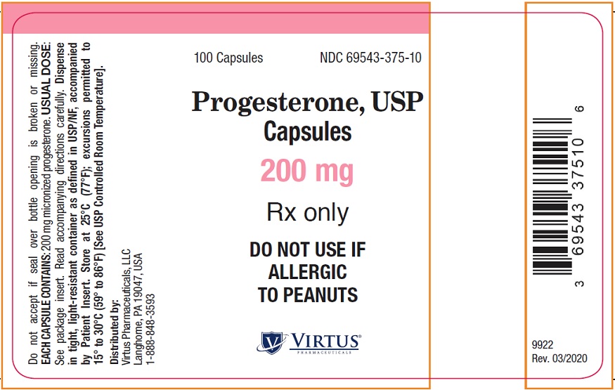 200 mg Capsule Bottle Label