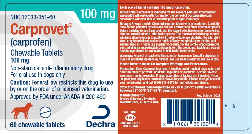 PRINCIPAL DISPLAY PANEL - 100 mg Tablet Bottle Label