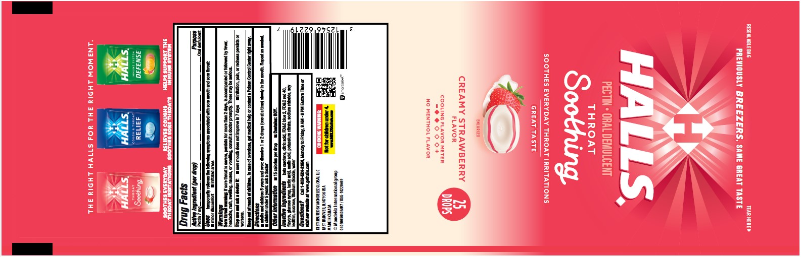 Halls creamy strawberry 25ct