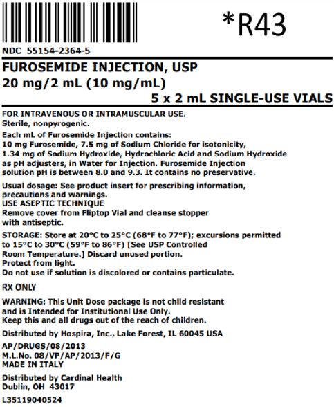 20mg/2mL (10mg/mL) 5x2mL bag label
