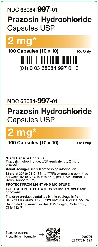 2 mg Prazosin Capsules Carton