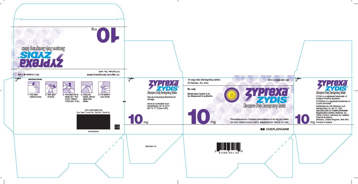 PACKAGE LABEL - ZYPREXA ZYDIS 10 mg tablet, 30 sachets