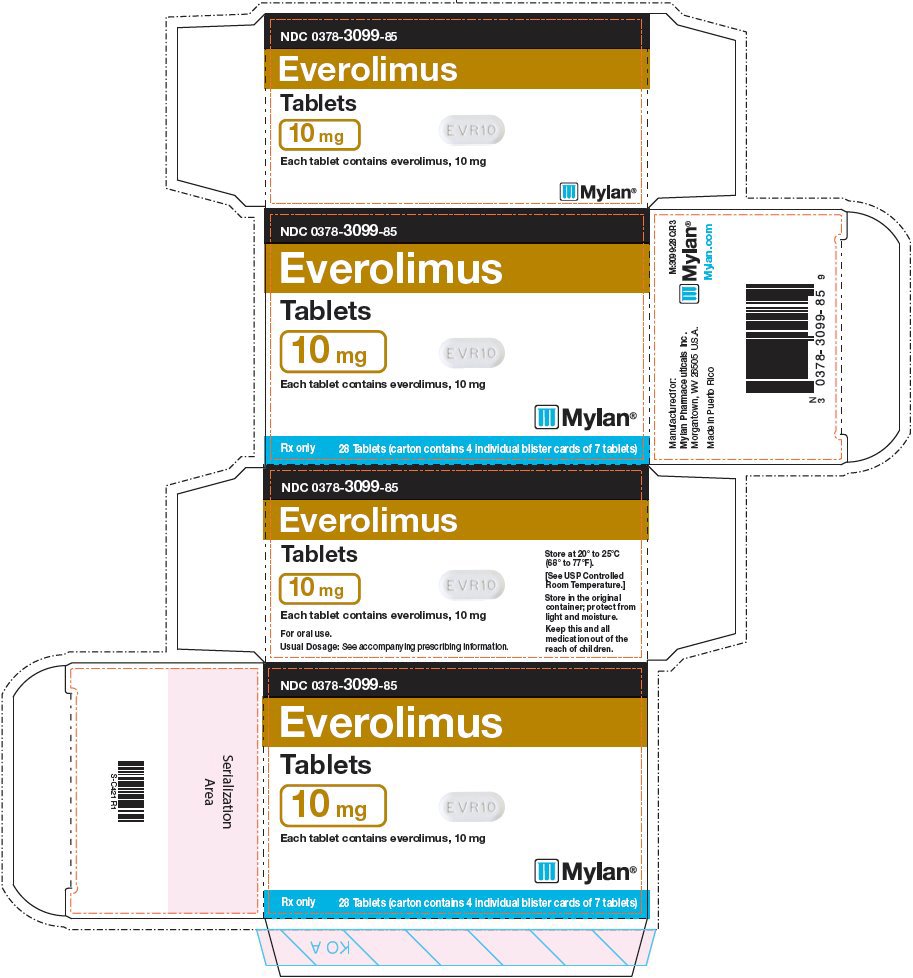 Everolimus Tablets 10 mg Carton Label