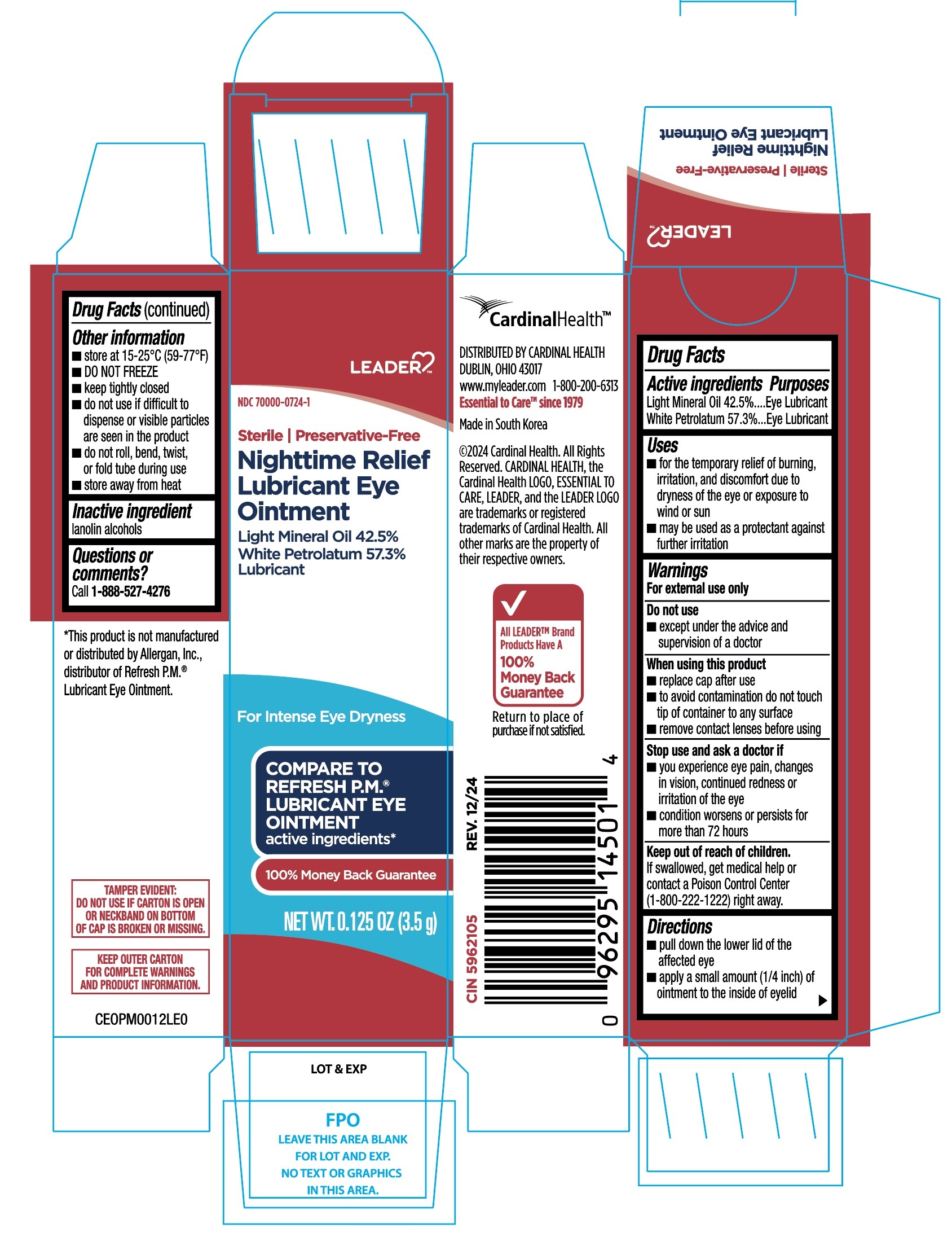 Leader Nighttime Relief Lubricant Eye Ointment